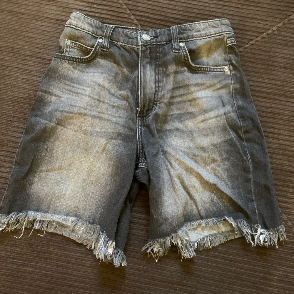 LEE Washed Black Gray Dad Shorts